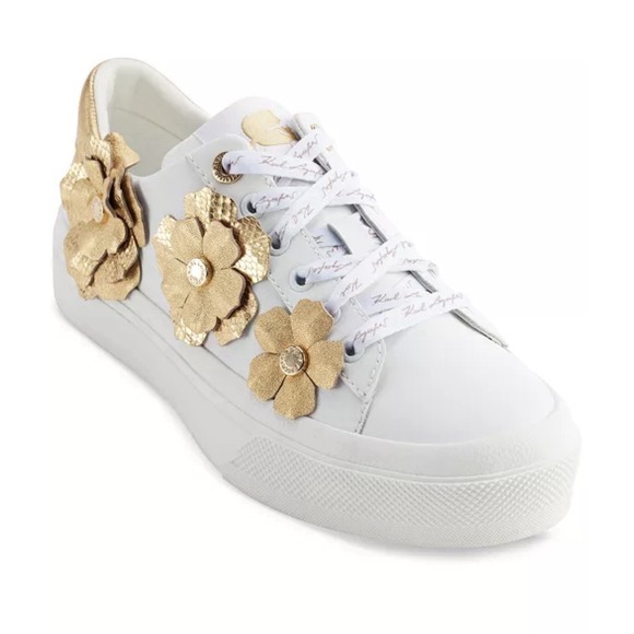 Karl Lagerfeld Shoes - Karl Lagerfeld Paris Size-6.5 Womens Georgia Lace Up Sneaker Leather